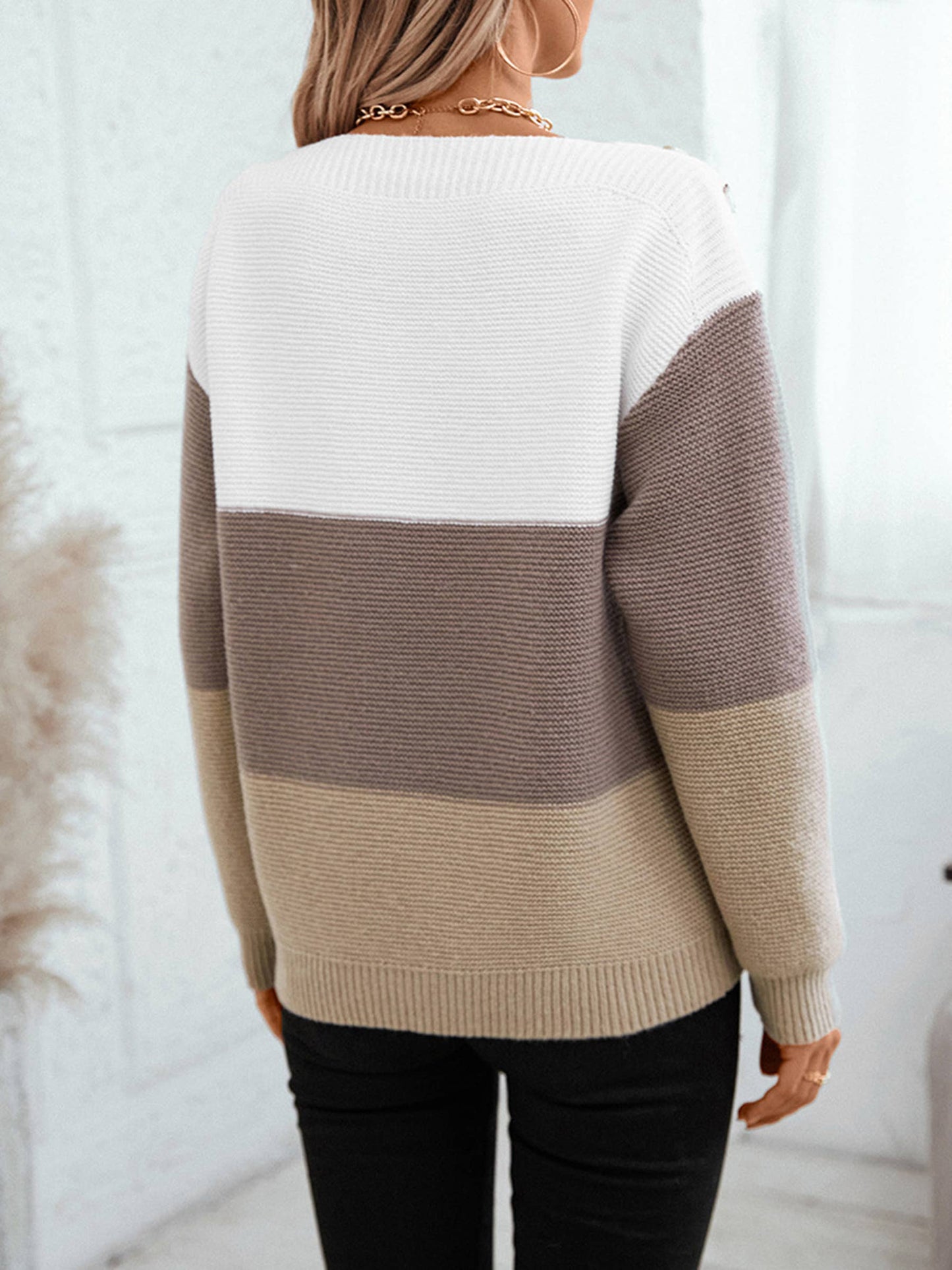 Adrienne color block sweater